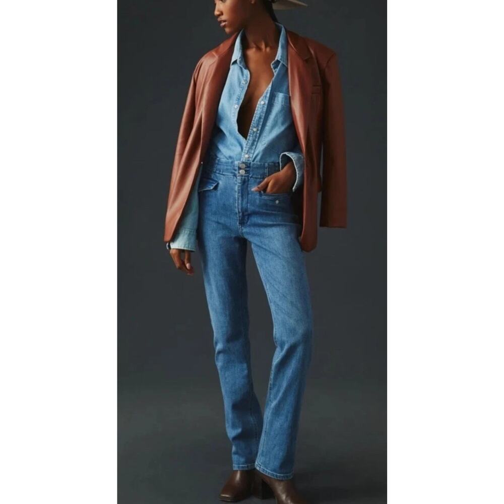 Anthropologie Maeve Jeans Womens 30 Bombshell High Rise Straight Sexy Bohemian
